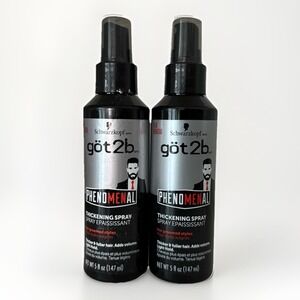 Schwarzkopf Got2B PhenoMENal Thickening Spray 5‎ fl oz, (Pack of 2)